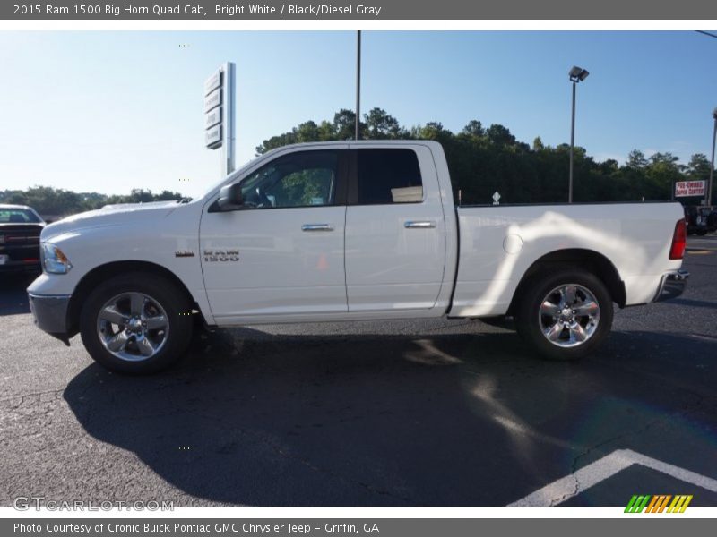 Bright White / Black/Diesel Gray 2015 Ram 1500 Big Horn Quad Cab