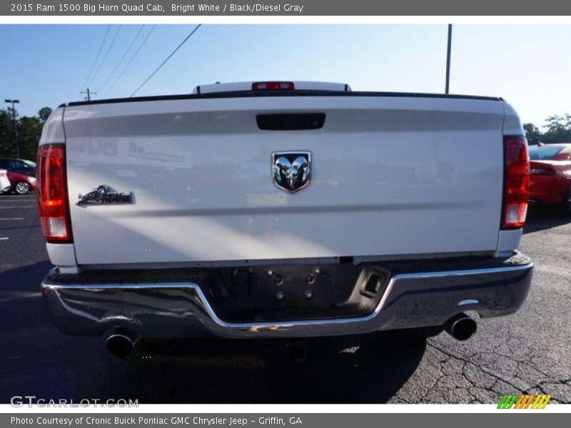 Bright White / Black/Diesel Gray 2015 Ram 1500 Big Horn Quad Cab