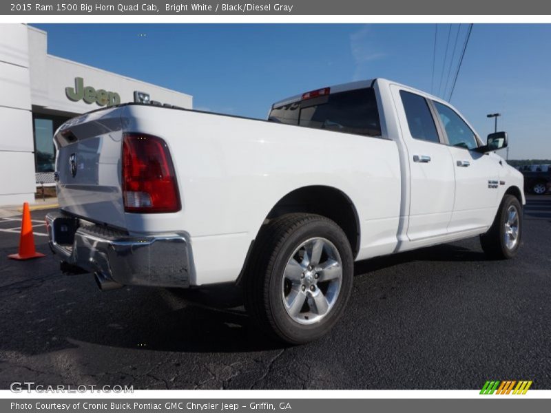 Bright White / Black/Diesel Gray 2015 Ram 1500 Big Horn Quad Cab