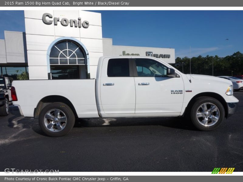 Bright White / Black/Diesel Gray 2015 Ram 1500 Big Horn Quad Cab