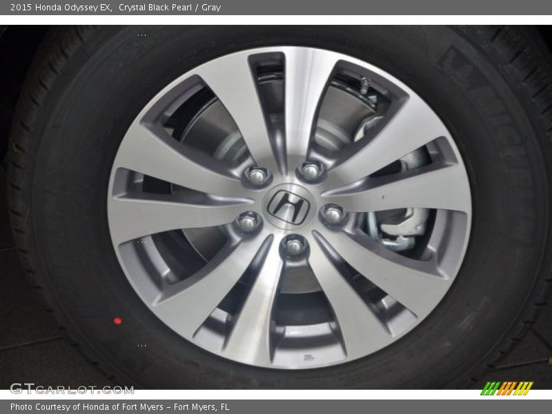 Crystal Black Pearl / Gray 2015 Honda Odyssey EX