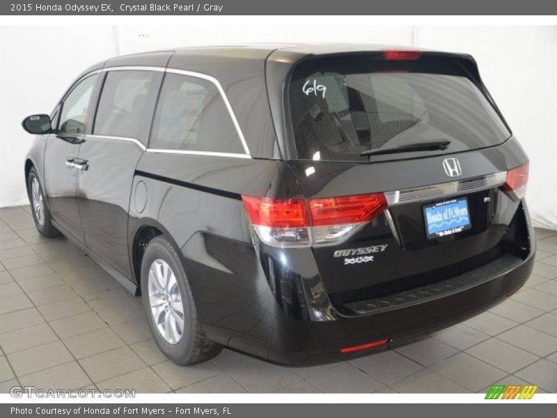 Crystal Black Pearl / Gray 2015 Honda Odyssey EX