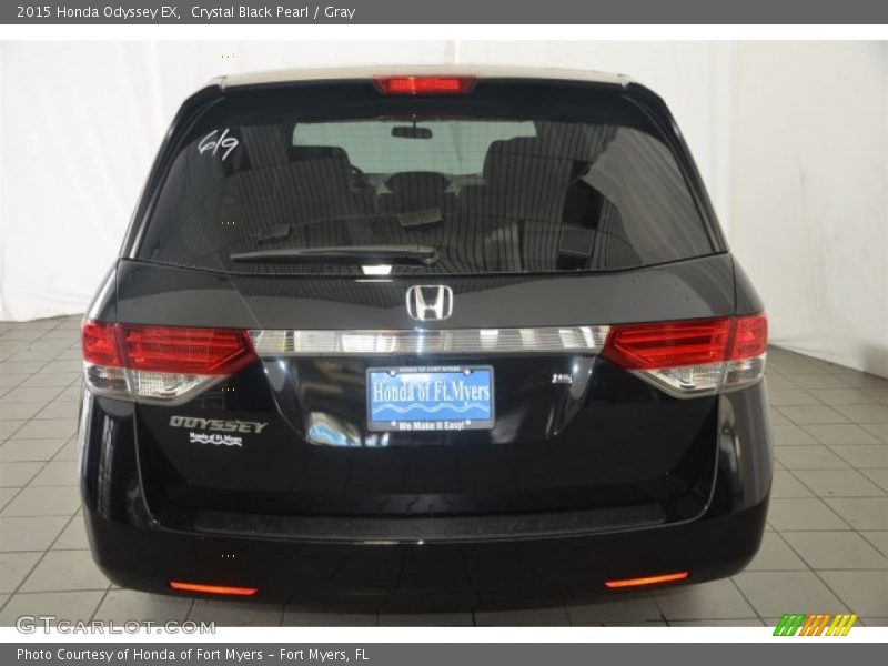 Crystal Black Pearl / Gray 2015 Honda Odyssey EX