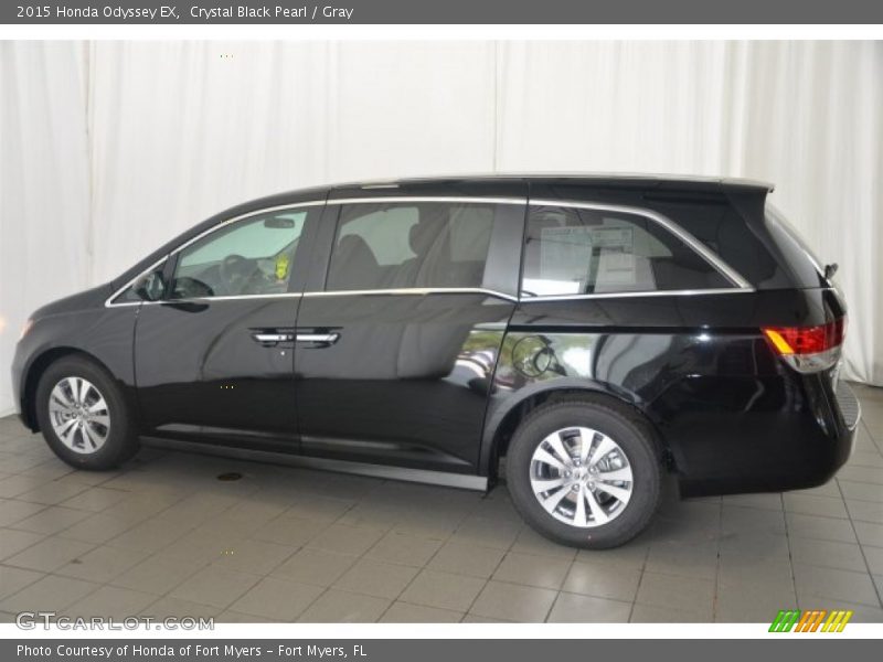Crystal Black Pearl / Gray 2015 Honda Odyssey EX