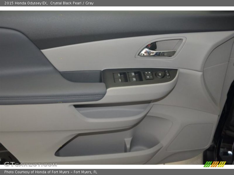 Crystal Black Pearl / Gray 2015 Honda Odyssey EX