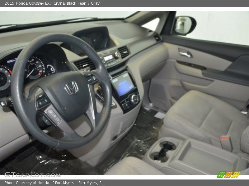 Crystal Black Pearl / Gray 2015 Honda Odyssey EX