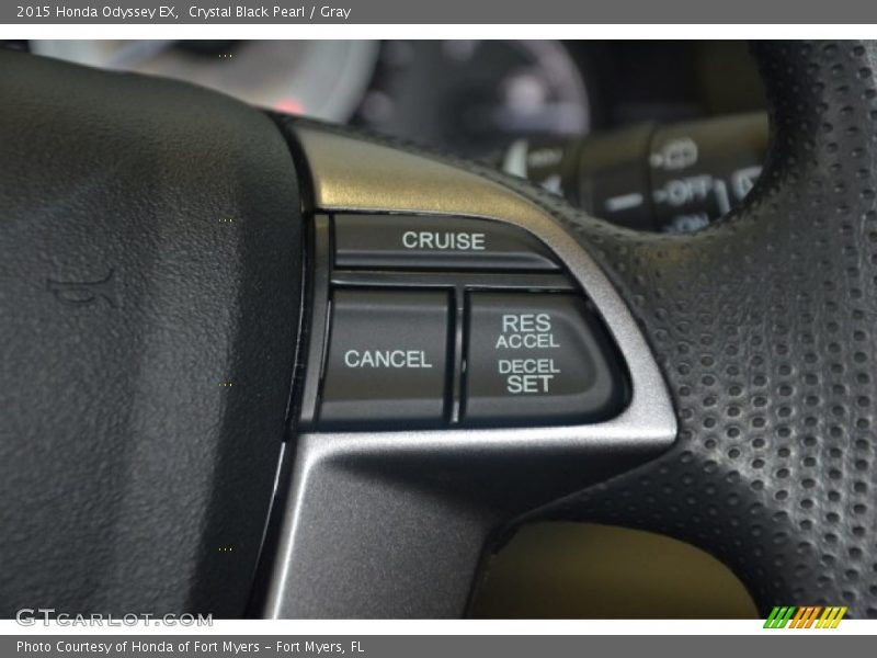 Crystal Black Pearl / Gray 2015 Honda Odyssey EX