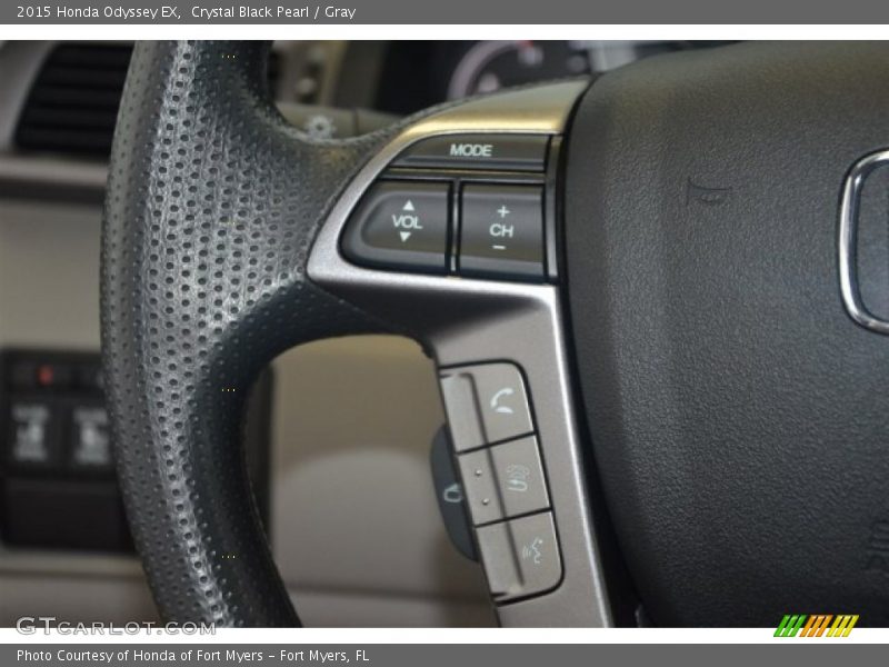 Crystal Black Pearl / Gray 2015 Honda Odyssey EX