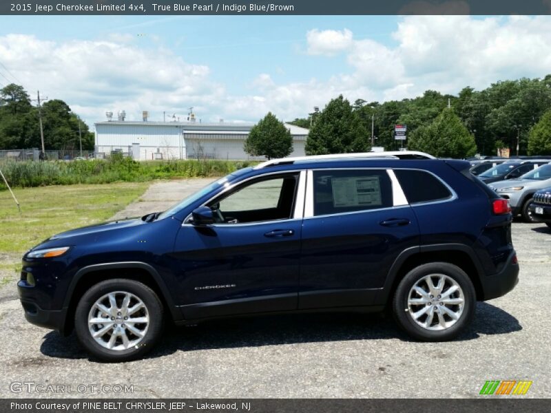 True Blue Pearl / Indigo Blue/Brown 2015 Jeep Cherokee Limited 4x4