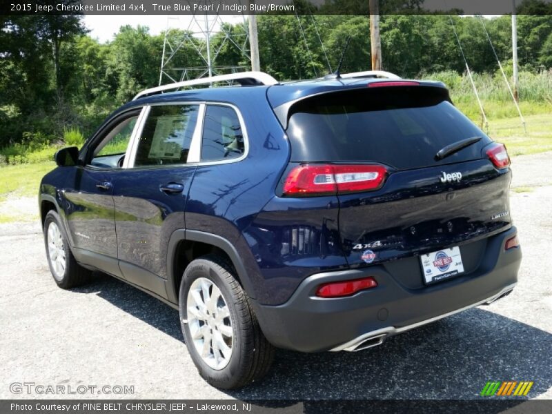 True Blue Pearl / Indigo Blue/Brown 2015 Jeep Cherokee Limited 4x4