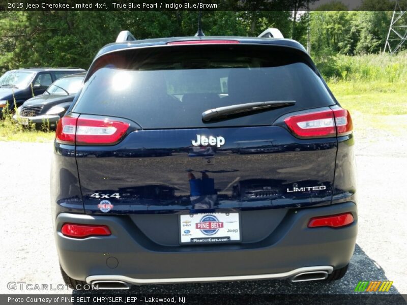 True Blue Pearl / Indigo Blue/Brown 2015 Jeep Cherokee Limited 4x4