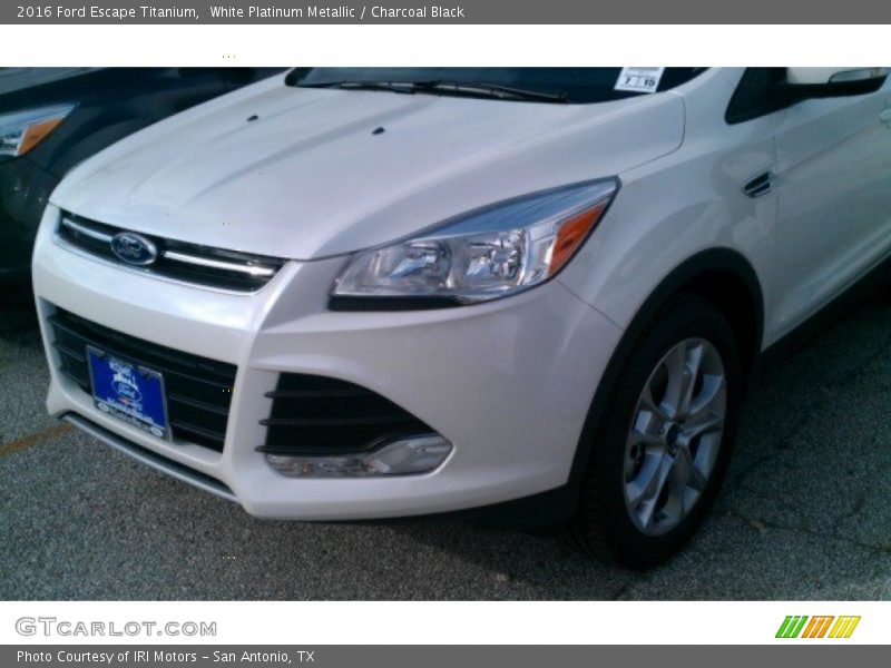 White Platinum Metallic / Charcoal Black 2016 Ford Escape Titanium