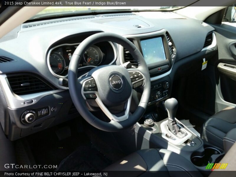 True Blue Pearl / Indigo Blue/Brown 2015 Jeep Cherokee Limited 4x4