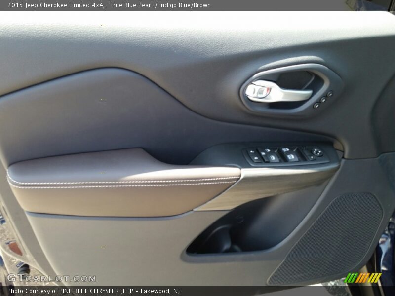 True Blue Pearl / Indigo Blue/Brown 2015 Jeep Cherokee Limited 4x4