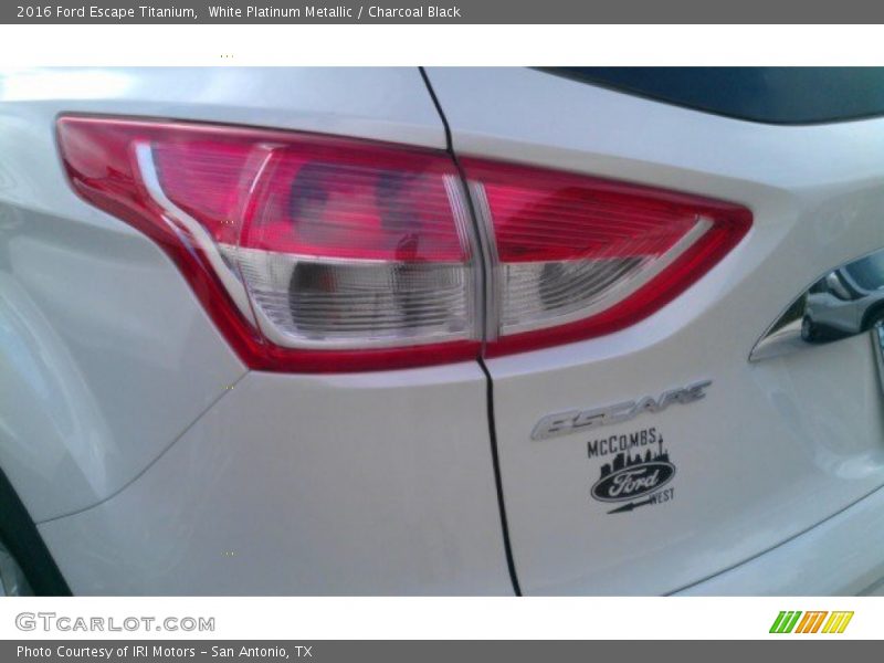 White Platinum Metallic / Charcoal Black 2016 Ford Escape Titanium