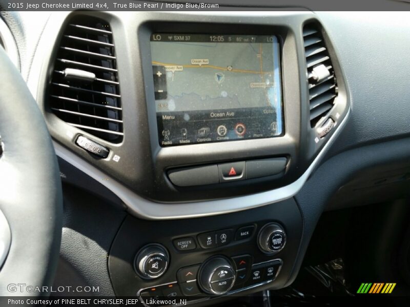 True Blue Pearl / Indigo Blue/Brown 2015 Jeep Cherokee Limited 4x4