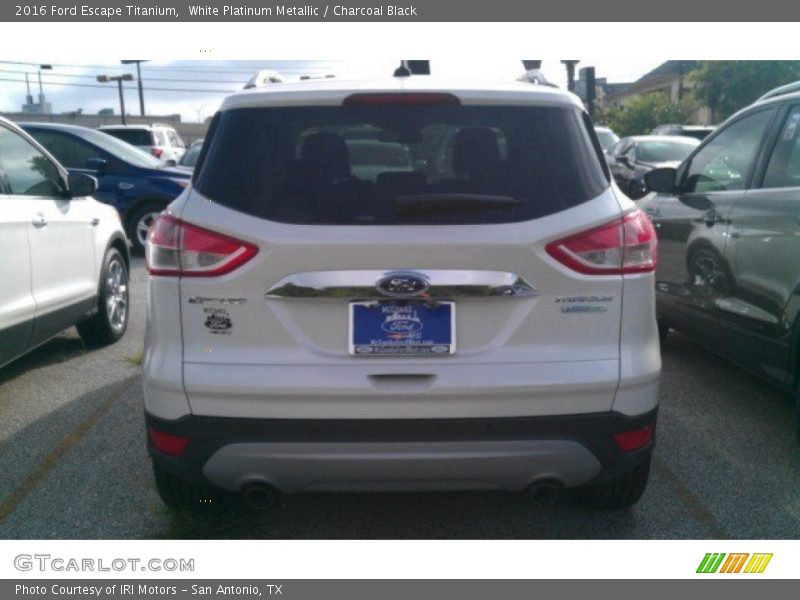 White Platinum Metallic / Charcoal Black 2016 Ford Escape Titanium