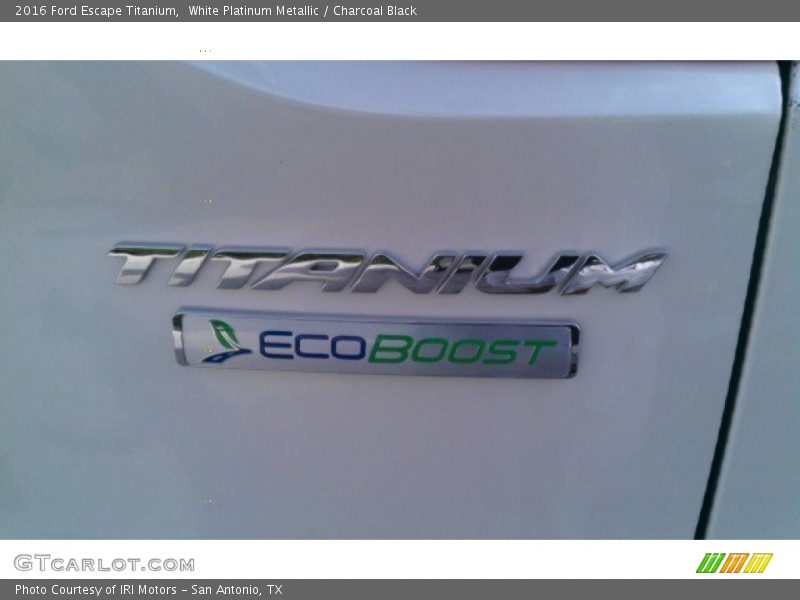White Platinum Metallic / Charcoal Black 2016 Ford Escape Titanium