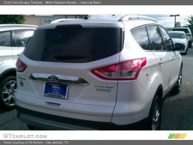 White Platinum Metallic / Charcoal Black 2016 Ford Escape Titanium