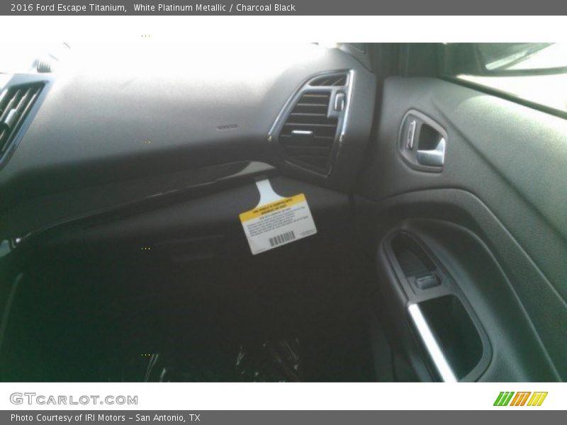 White Platinum Metallic / Charcoal Black 2016 Ford Escape Titanium