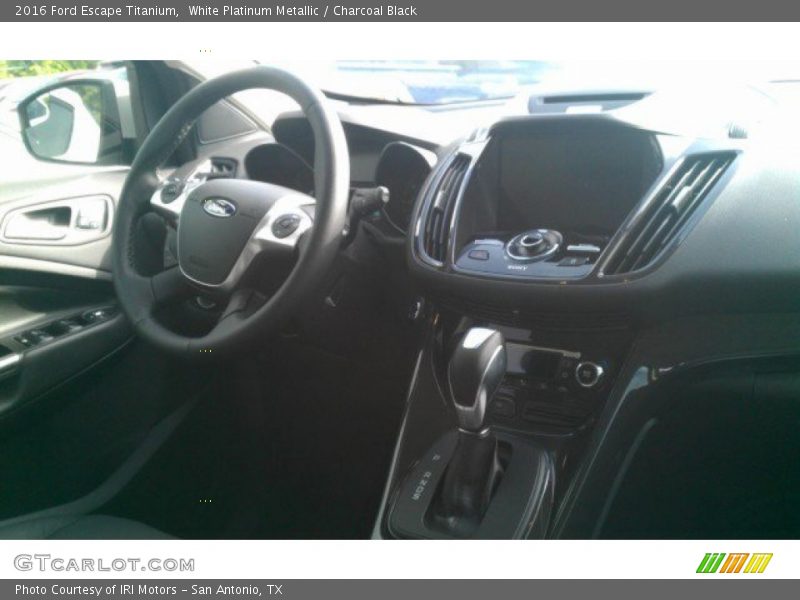 White Platinum Metallic / Charcoal Black 2016 Ford Escape Titanium