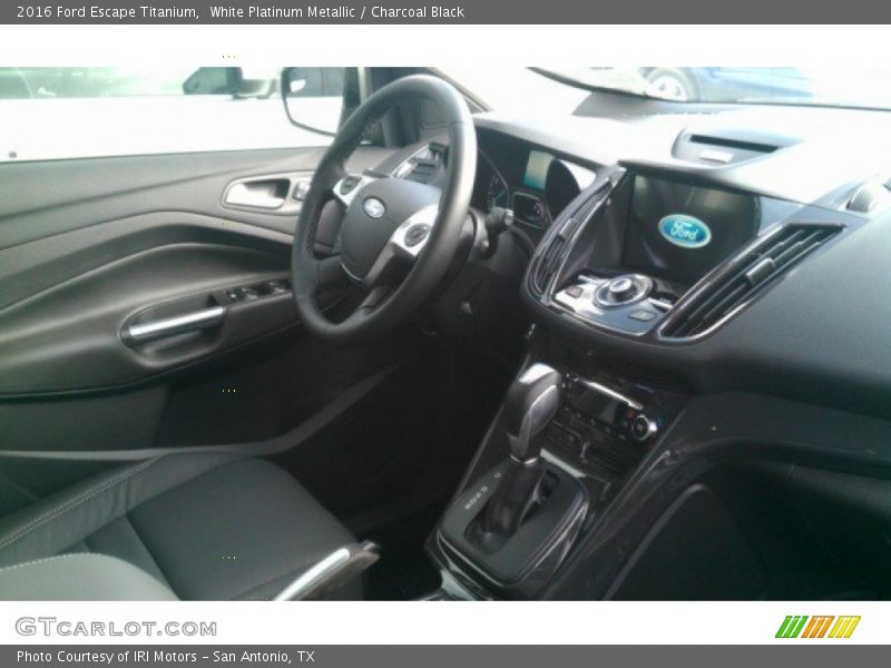 White Platinum Metallic / Charcoal Black 2016 Ford Escape Titanium