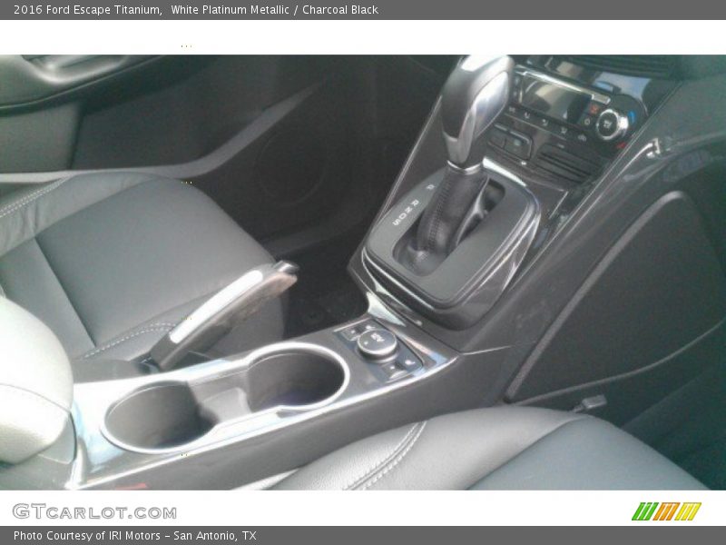White Platinum Metallic / Charcoal Black 2016 Ford Escape Titanium