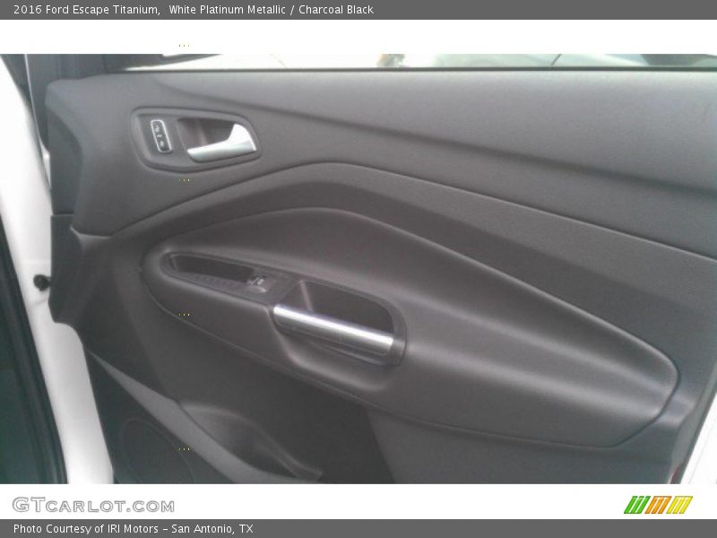 White Platinum Metallic / Charcoal Black 2016 Ford Escape Titanium