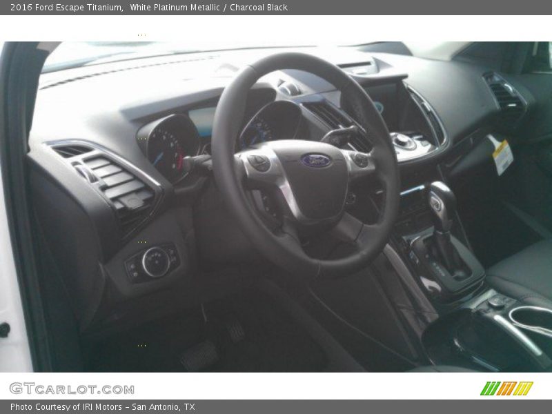 White Platinum Metallic / Charcoal Black 2016 Ford Escape Titanium