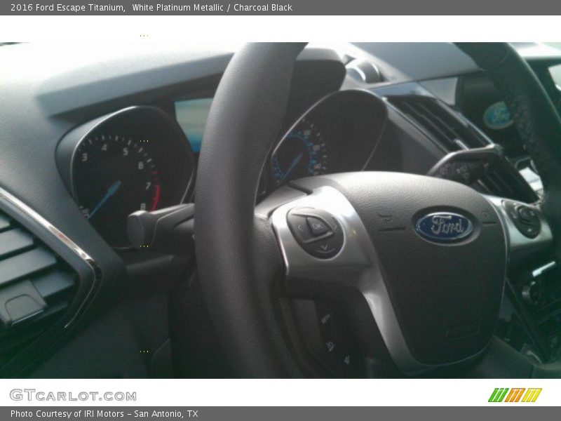 White Platinum Metallic / Charcoal Black 2016 Ford Escape Titanium