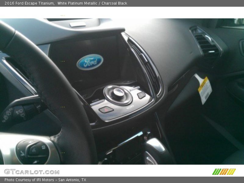 White Platinum Metallic / Charcoal Black 2016 Ford Escape Titanium