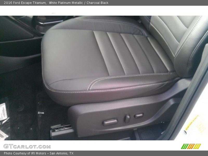 White Platinum Metallic / Charcoal Black 2016 Ford Escape Titanium