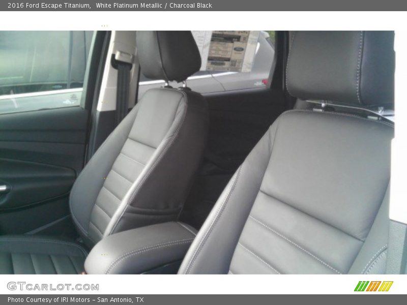 White Platinum Metallic / Charcoal Black 2016 Ford Escape Titanium