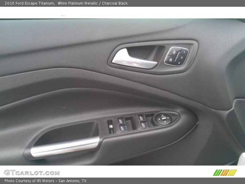 White Platinum Metallic / Charcoal Black 2016 Ford Escape Titanium