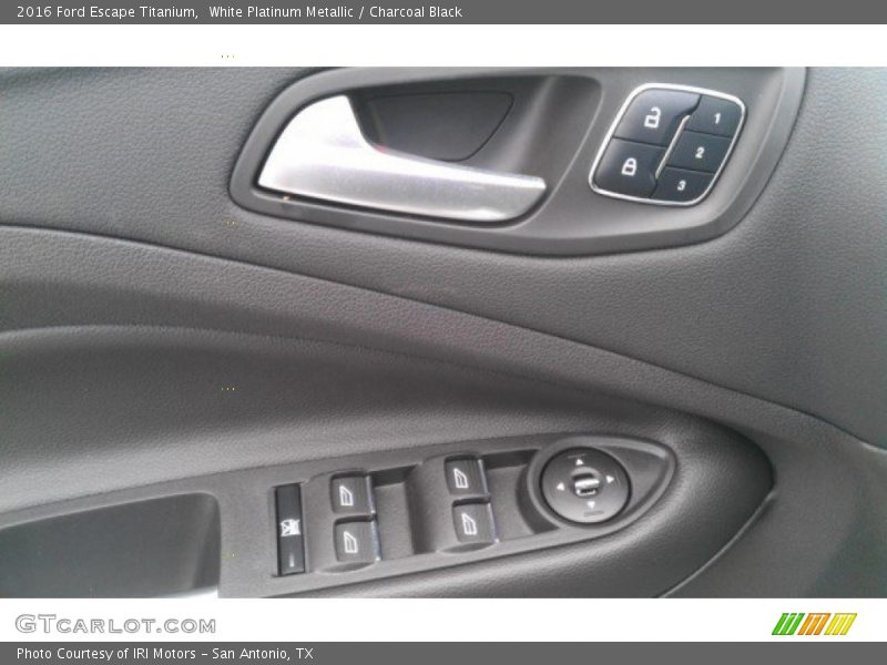 White Platinum Metallic / Charcoal Black 2016 Ford Escape Titanium
