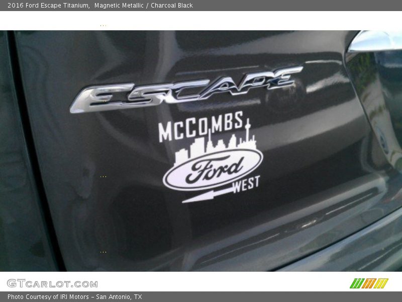 Magnetic Metallic / Charcoal Black 2016 Ford Escape Titanium