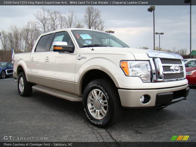 White Sand Tri Coat Metallic / Chaparral Leather/Camel 2009 Ford F150 King Ranch SuperCrew 4x4