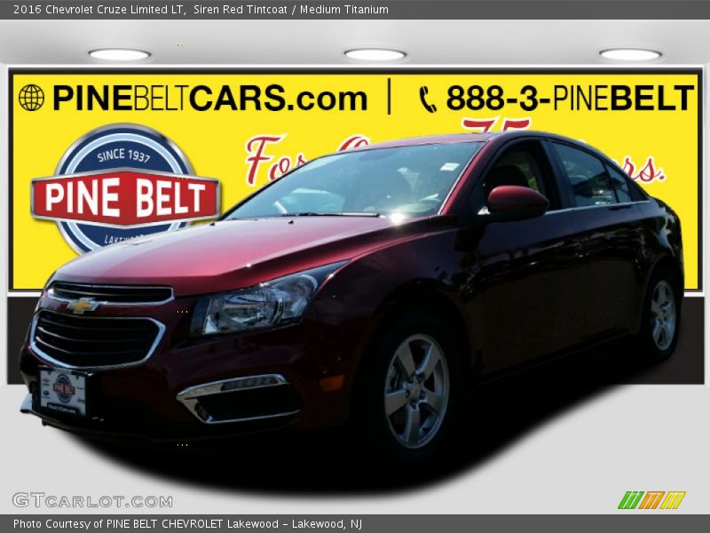 Siren Red Tintcoat / Medium Titanium 2016 Chevrolet Cruze Limited LT