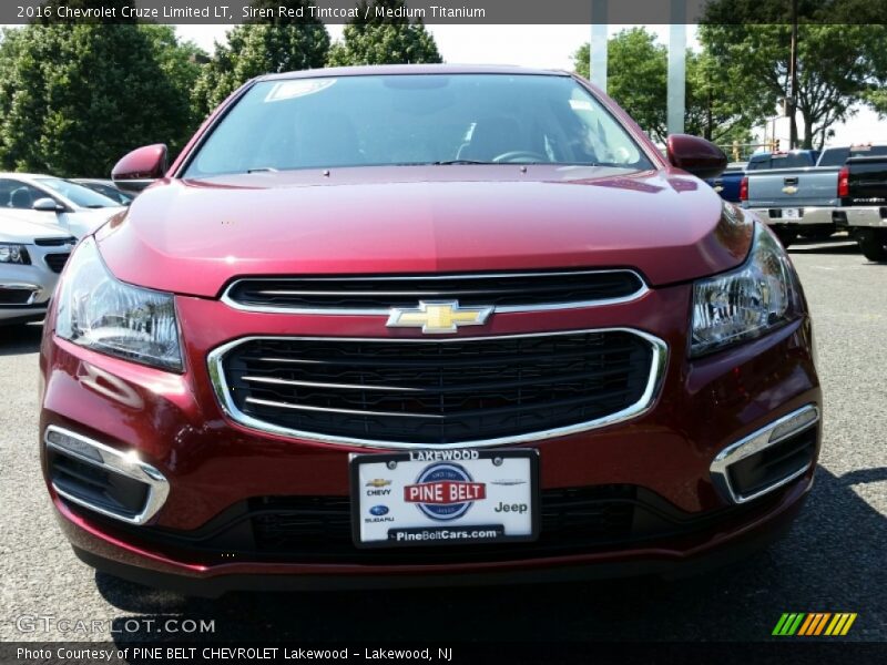 Siren Red Tintcoat / Medium Titanium 2016 Chevrolet Cruze Limited LT
