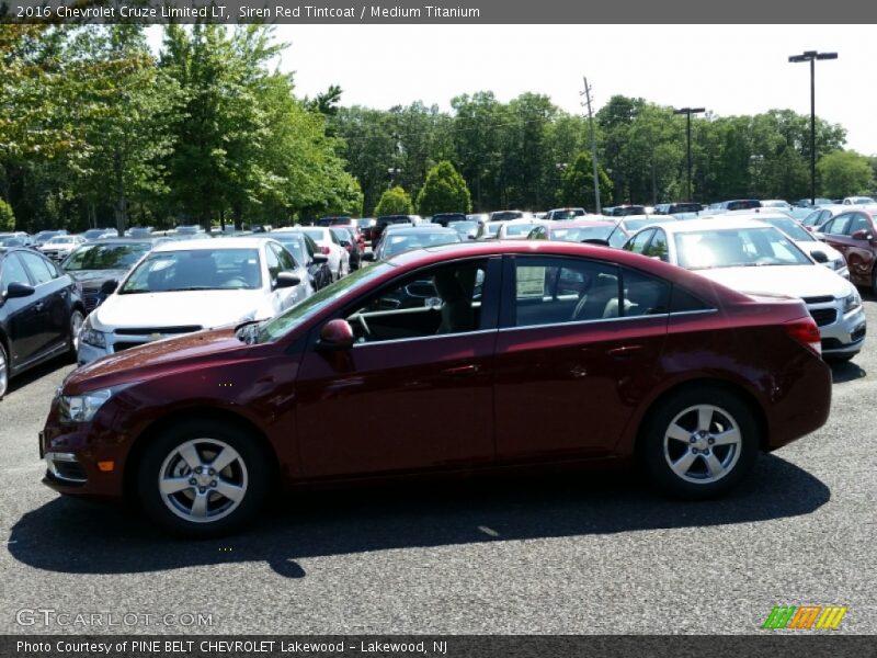 Siren Red Tintcoat / Medium Titanium 2016 Chevrolet Cruze Limited LT