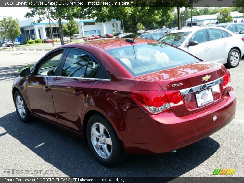 Siren Red Tintcoat / Medium Titanium 2016 Chevrolet Cruze Limited LT