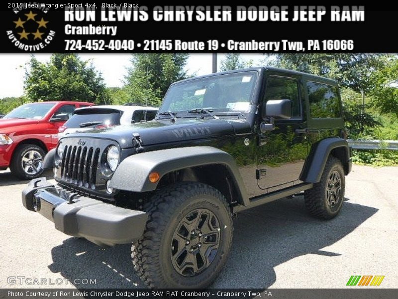 Black / Black 2015 Jeep Wrangler Sport 4x4