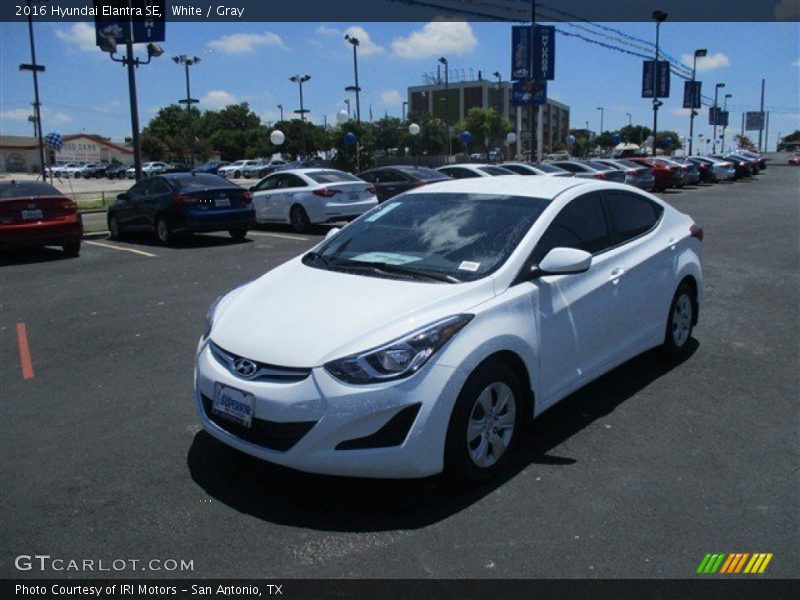 White / Gray 2016 Hyundai Elantra SE