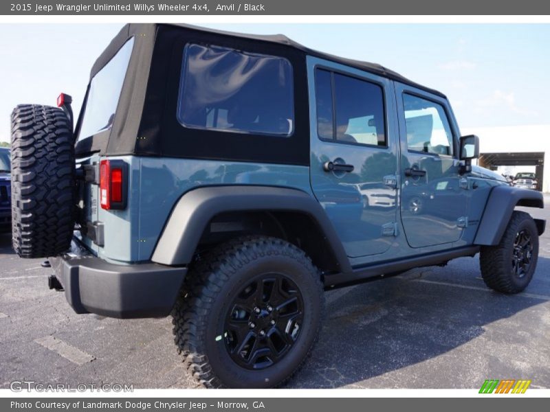 Anvil / Black 2015 Jeep Wrangler Unlimited Willys Wheeler 4x4