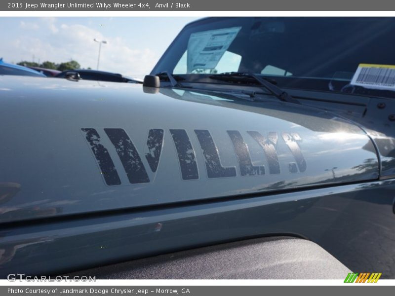 Anvil / Black 2015 Jeep Wrangler Unlimited Willys Wheeler 4x4
