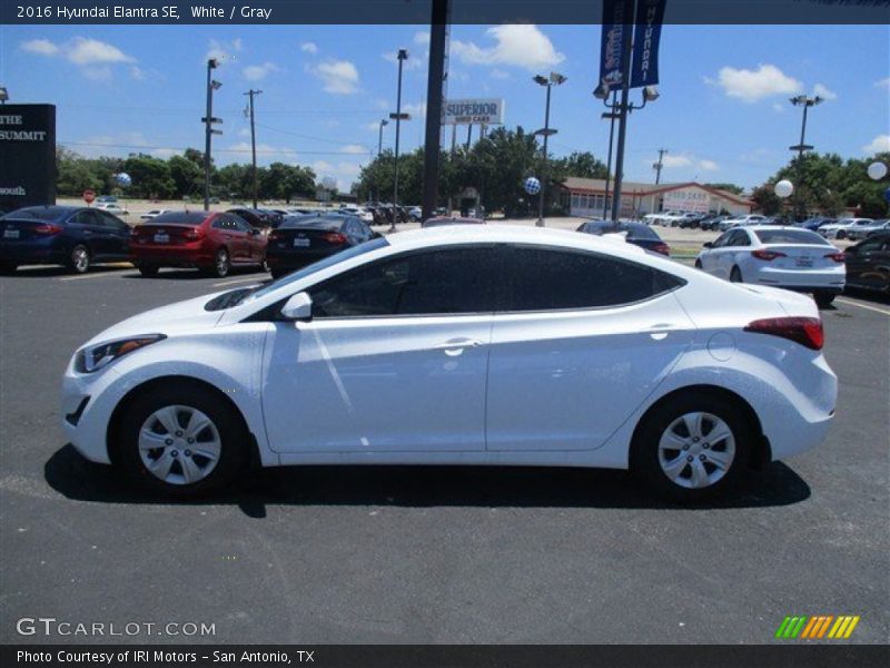White / Gray 2016 Hyundai Elantra SE