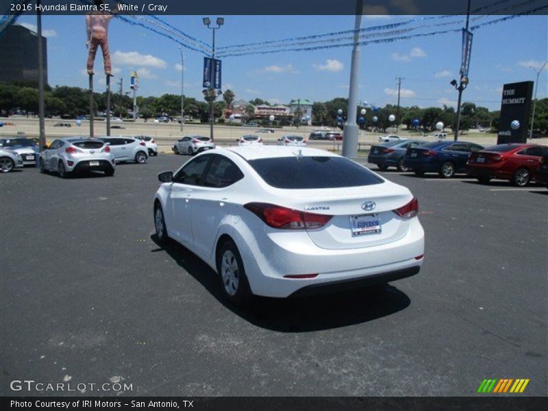 White / Gray 2016 Hyundai Elantra SE