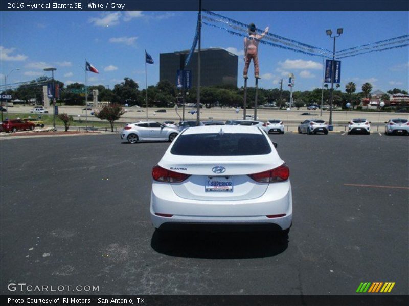 White / Gray 2016 Hyundai Elantra SE
