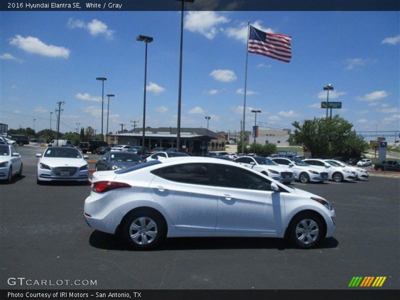 White / Gray 2016 Hyundai Elantra SE