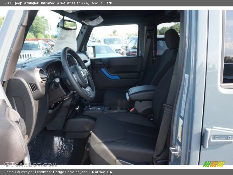 Anvil / Black 2015 Jeep Wrangler Unlimited Willys Wheeler 4x4